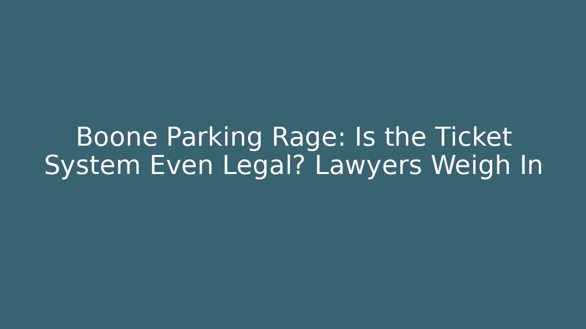 town of boone parking