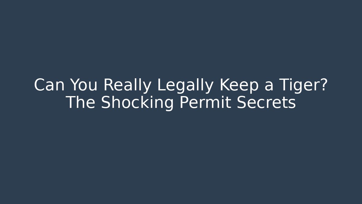 how do you get a permit for exotic animals