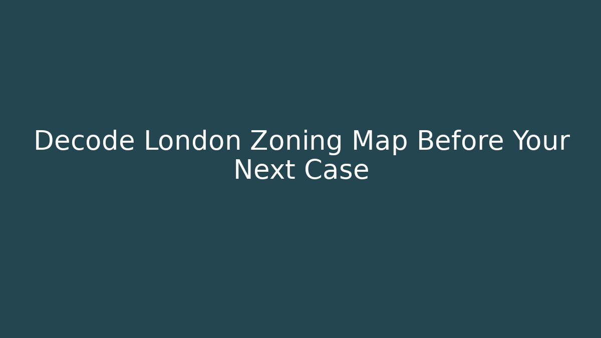 Decode London Zoning Map Before Your Next Case - Magmic