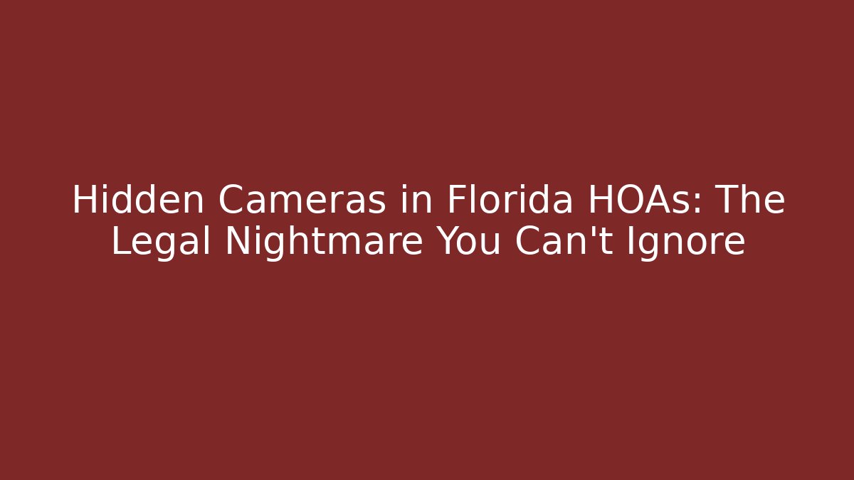 video surveillance for hoas in south florida