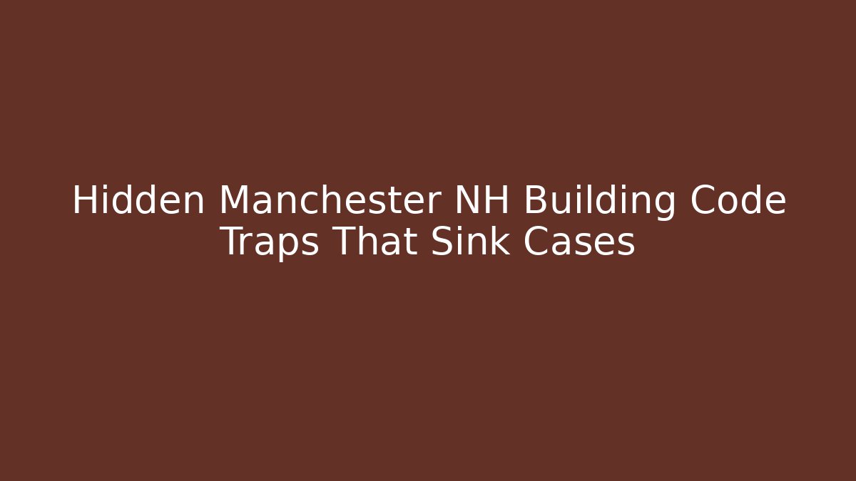 Hidden Manchester NH Building Code Traps That Sink Cases - Magmic
