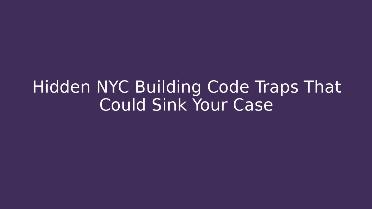 Hidden NYC Building Code Traps That Could Sink Your Case - Magmic