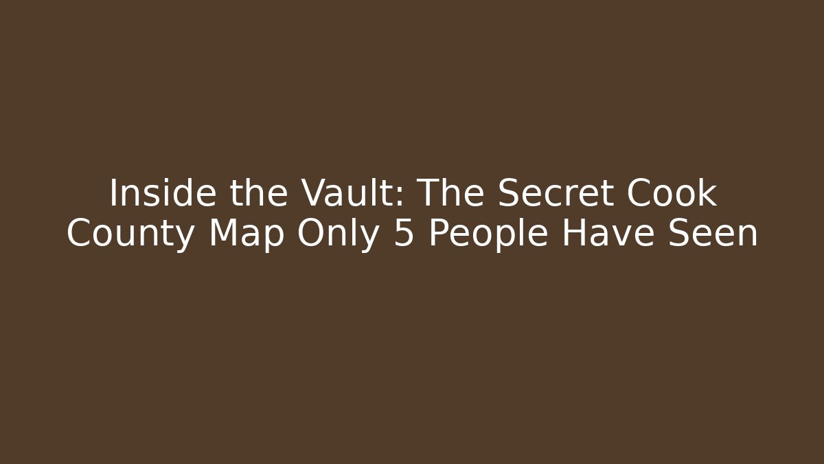 Inside the Vault: The Secret Cook County Map Only 5 People Have Seen