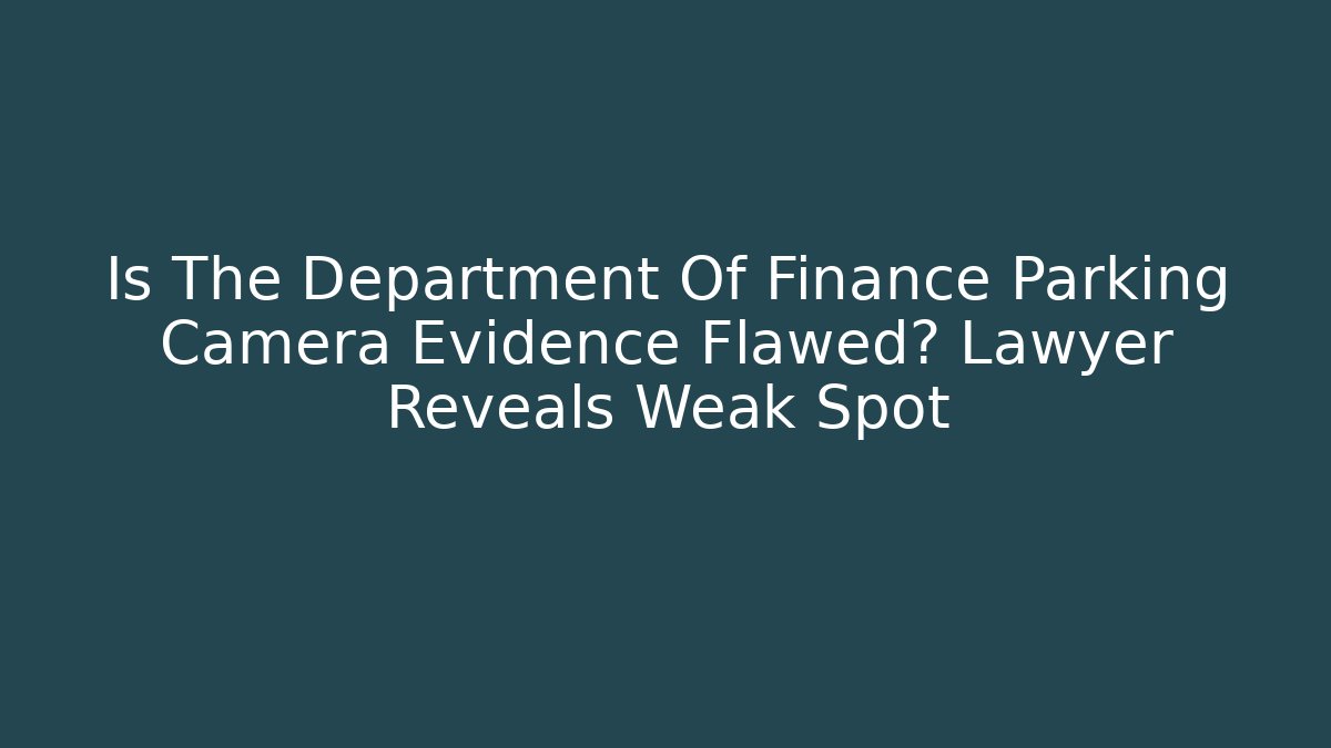 department of finance parking violation