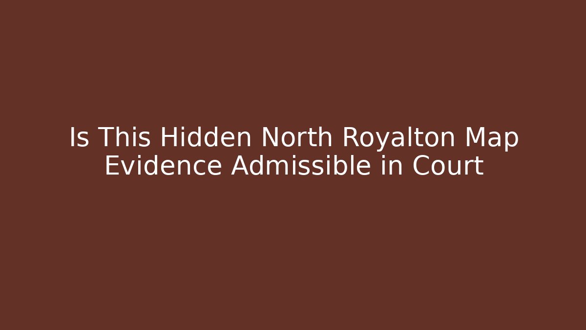 Is This Hidden North Royalton Map Evidence Admissible in Court
