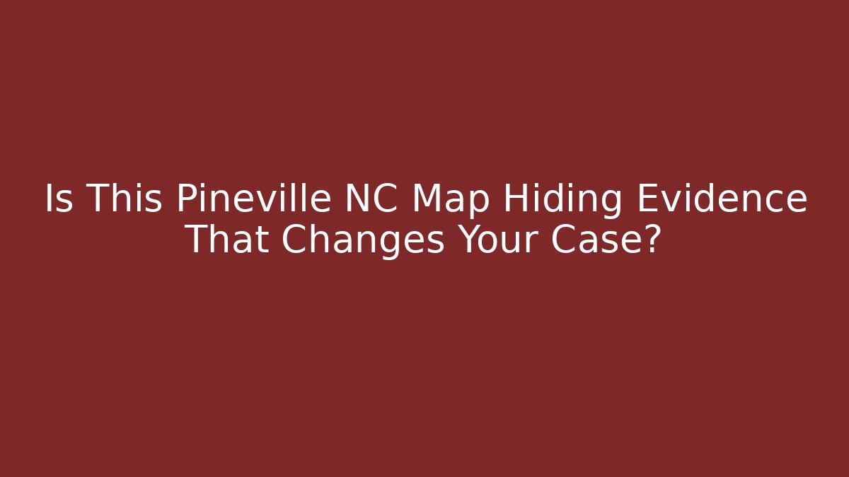 Is This Pineville NC Map Hiding Evidence That Changes Your Case?