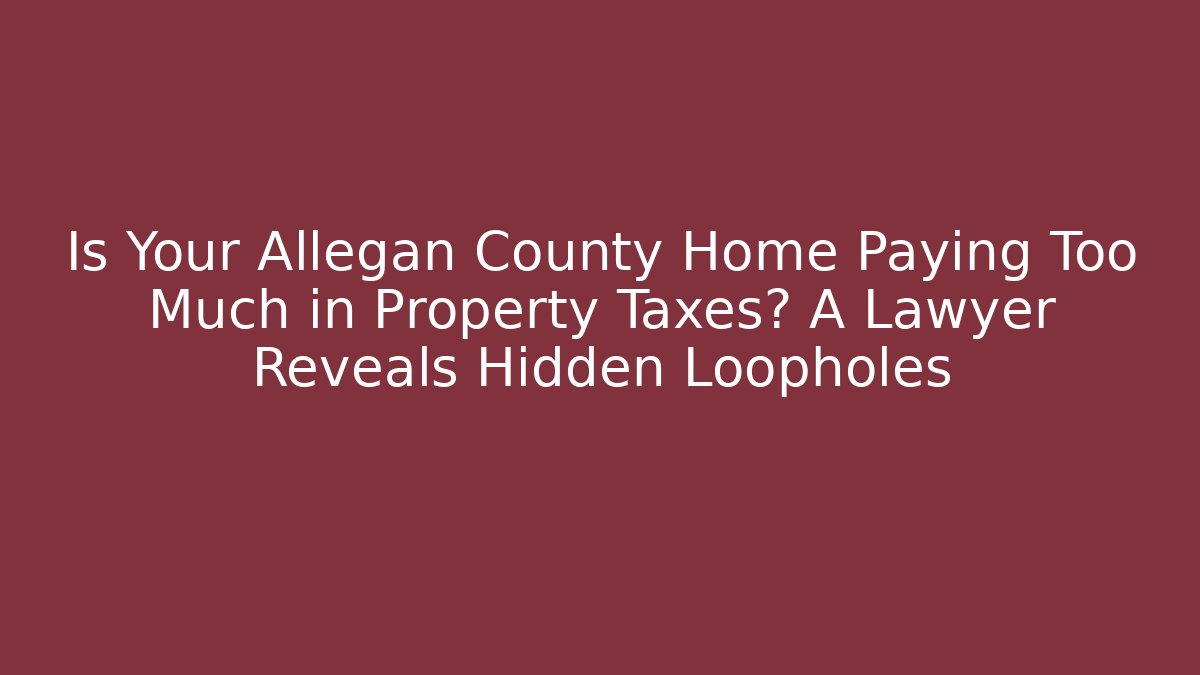 allegan county michigan property taxes