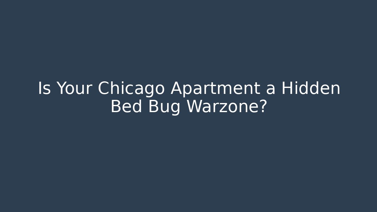 Is Your Chicago Apartment a Hidden Bed Bug Warzone? - Magmic