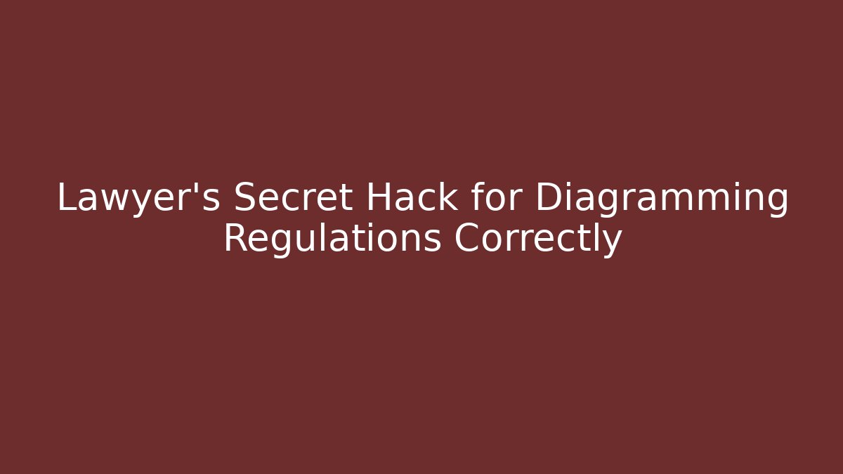 Lawyer's Secret Hack for Diagramming Regulations Correctly - Magmic