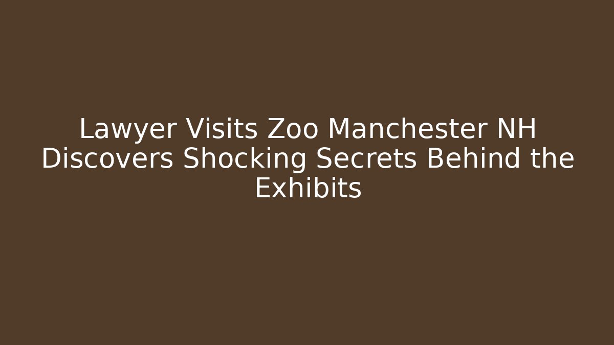 Lawyer Visits Zoo Manchester NH Discovers Shocking Secrets Behind the Exhibits