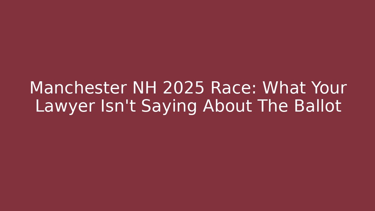 manchester nh elections 2025