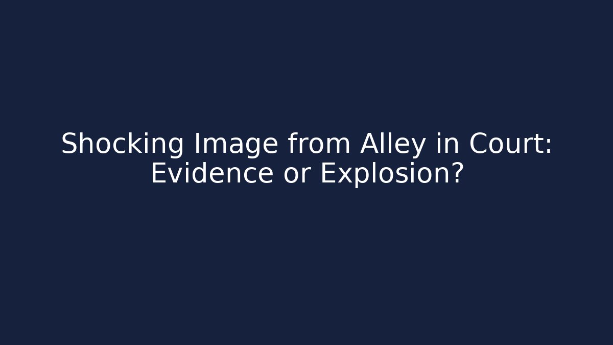 Shocking Image from Alley in Court: Evidence or Explosion?