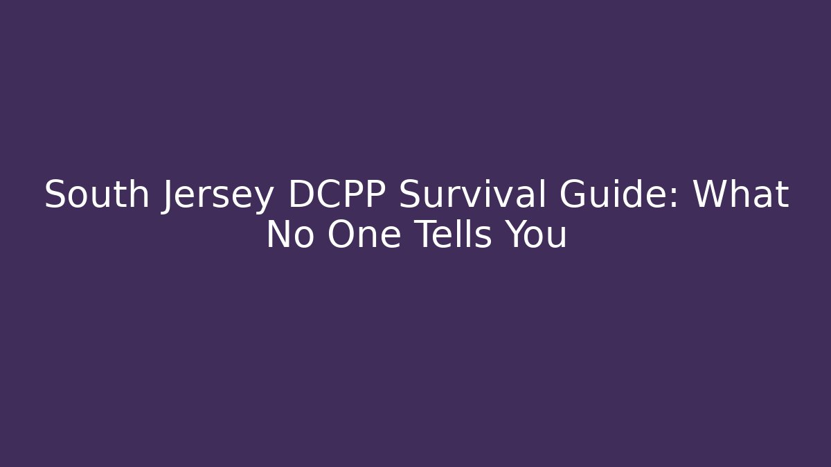 South Jersey DCPP Survival Guide: What No One Tells You