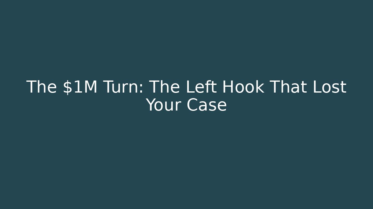 The $1M Turn: The Left Hook That Lost Your Case - Magmic
