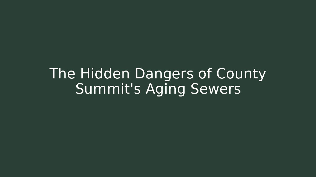 The Hidden Dangers of County Summit's Aging Sewers