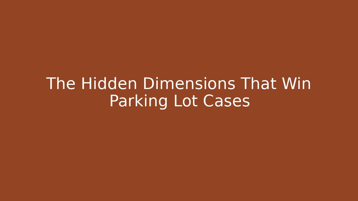 The Hidden Dimensions That Win Parking Lot Cases - Magmic