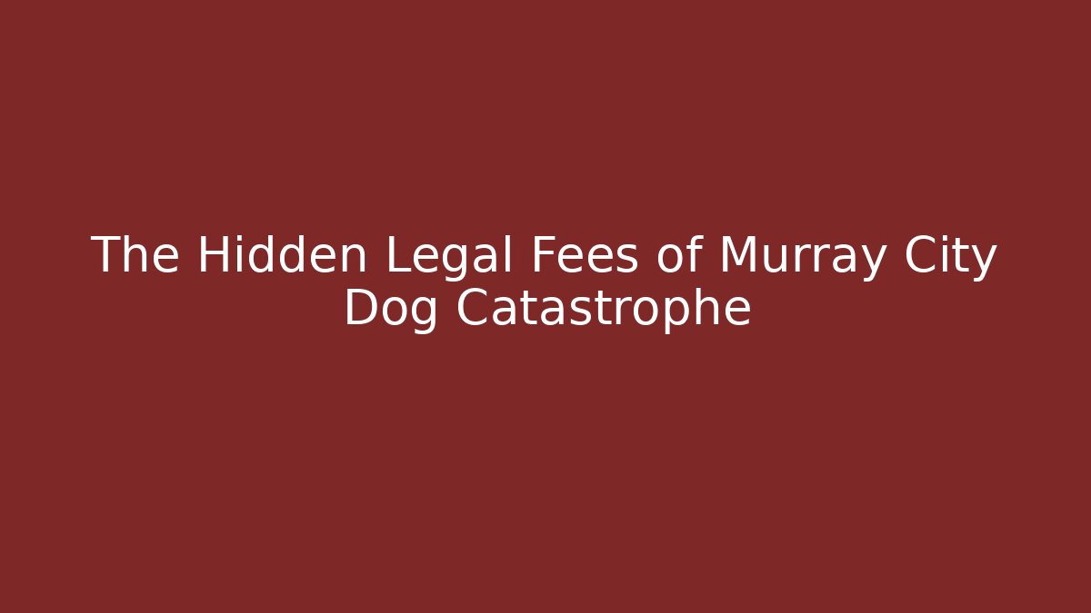 The Hidden Legal Fees of Murray City Dog Catastrophe