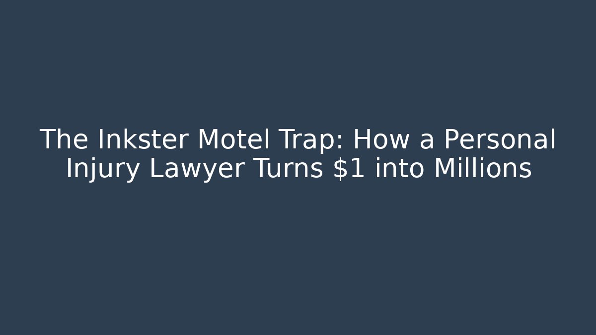 The Inkster Motel Trap: How a Personal Injury Lawyer Turns $1 into Millions