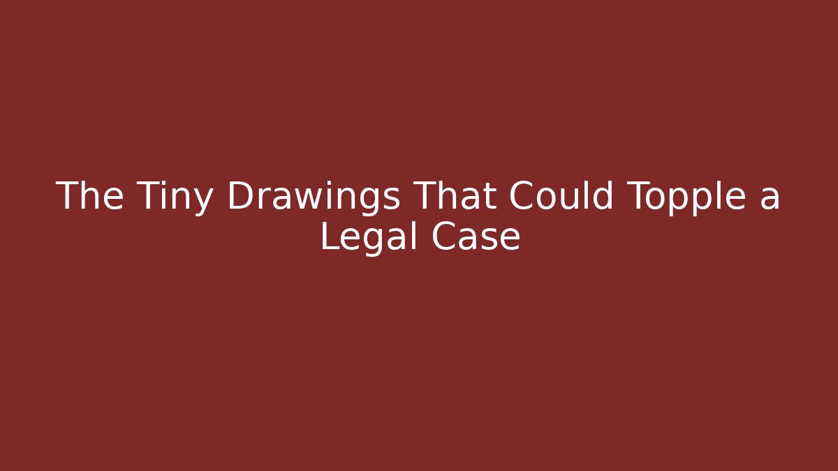 The Tiny Drawings That Could Topple a Legal Case