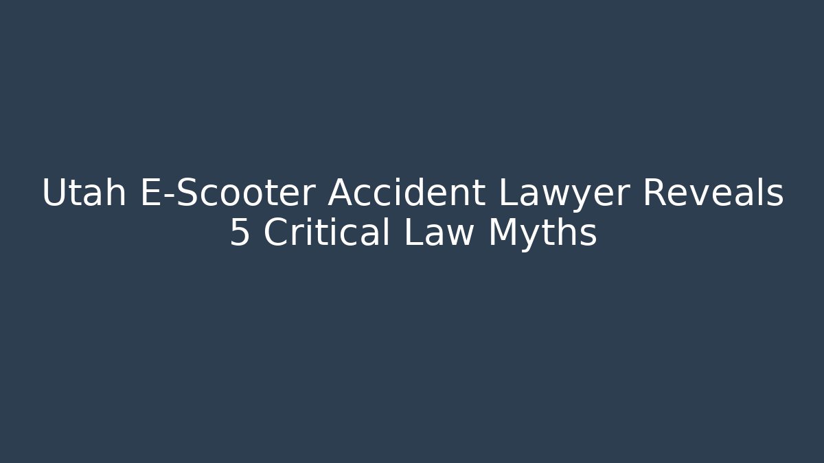 scooter laws in utah
