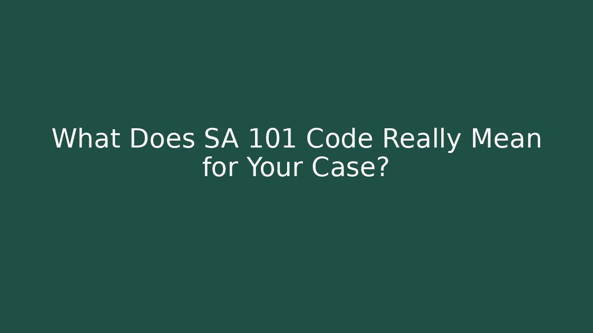 sa 101 code