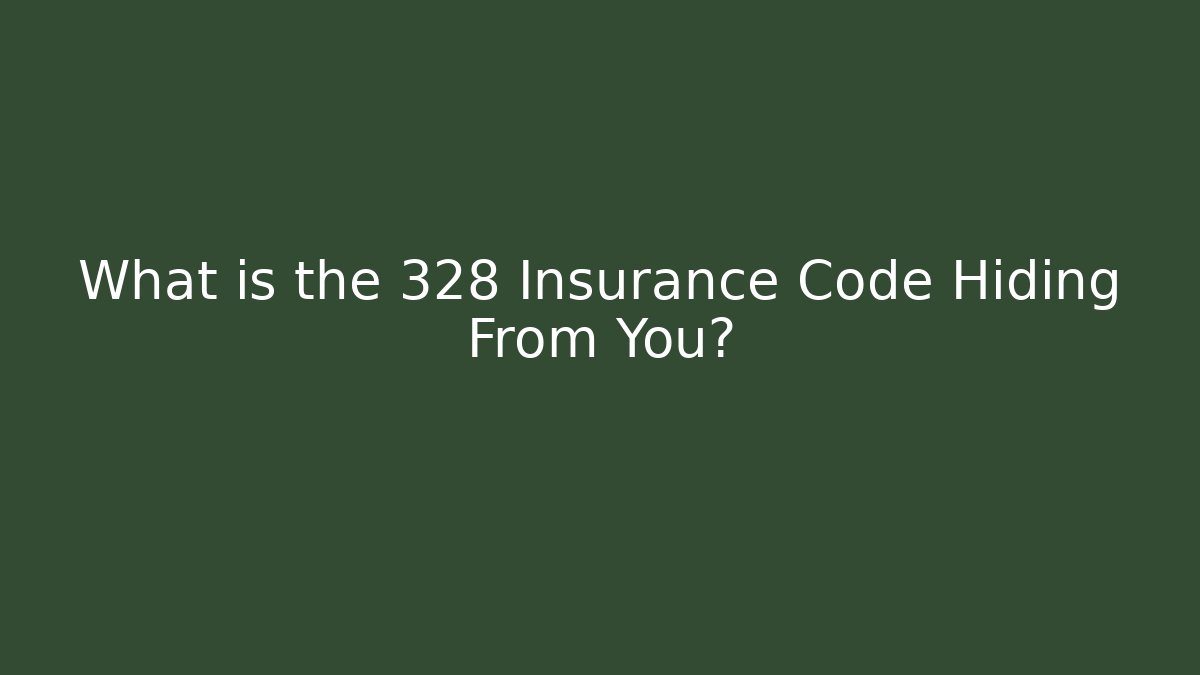What is the 328 Insurance Code Hiding From You? - Magmic