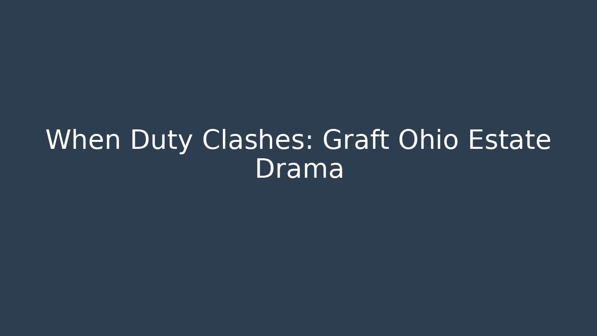 When Duty Clashes: Graft Ohio Estate Drama
