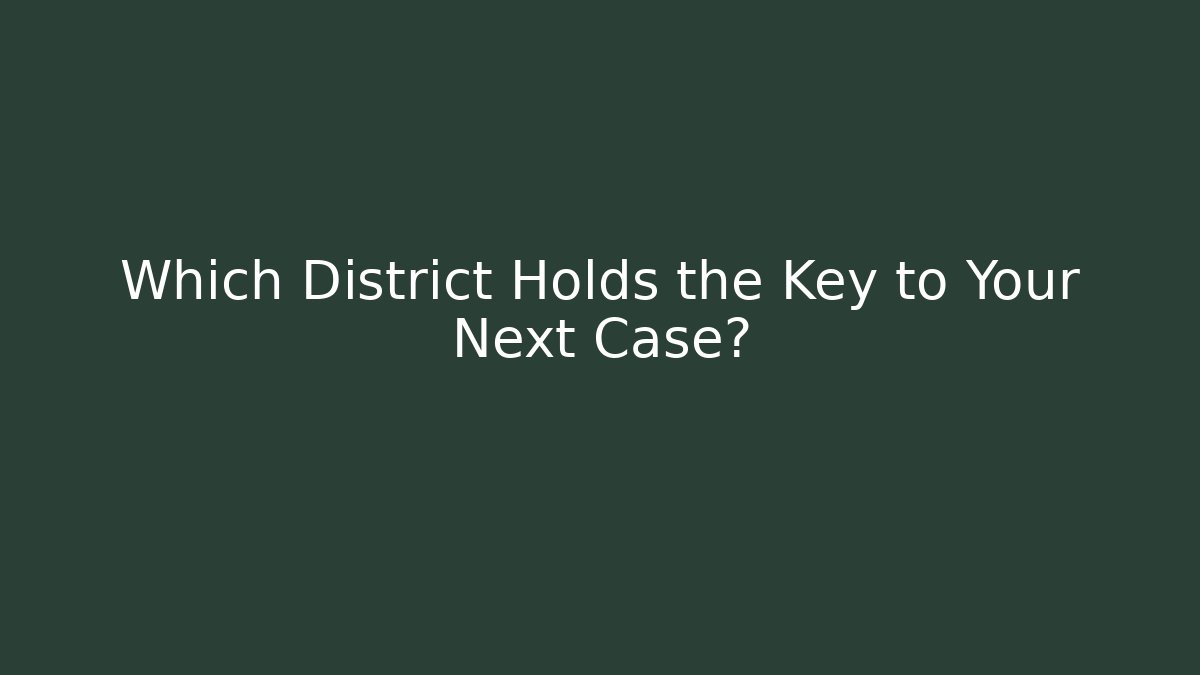 Which District Holds the Key to Your Next Case? - Magmic