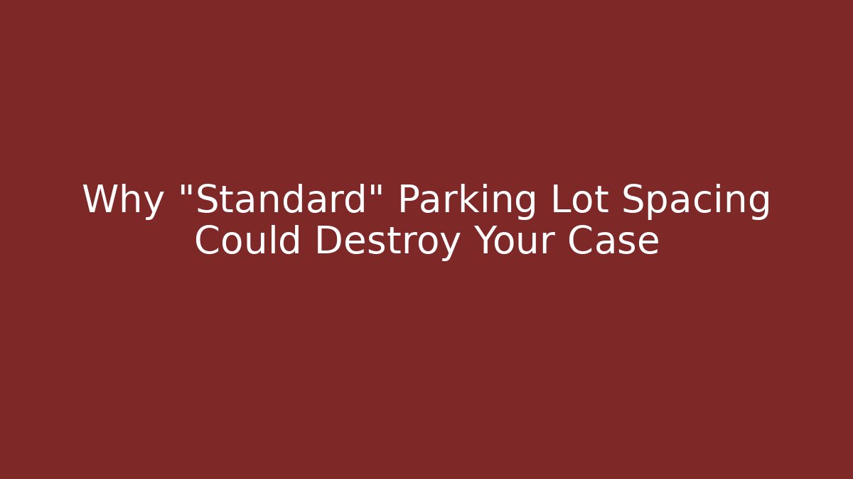Why "Standard" Parking Lot Spacing Could Destroy Your Case - Magmic