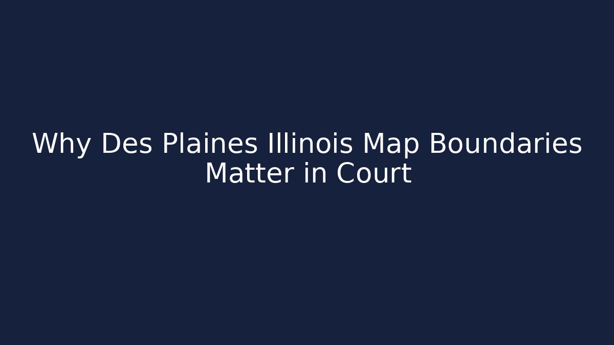 Why Des Plaines Illinois Map Boundaries Matter in Court