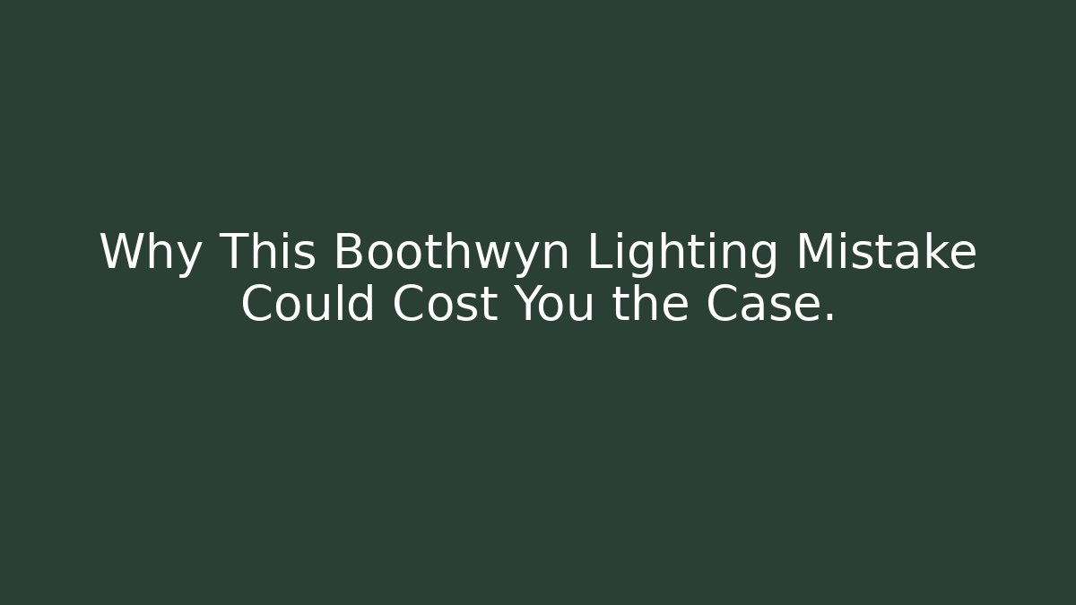 Why This Boothwyn Lighting Mistake Could Cost You the Case. - Magmic